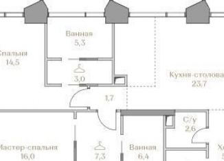 Продам двухкомнатную квартиру, 89.5 м2, Москва, метро Воробьёвы горы