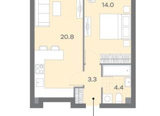 1-комнатная квартира на продажу, 42.5 м2, Москва, Ильменский проезд, 4с8, Ильменский проезд