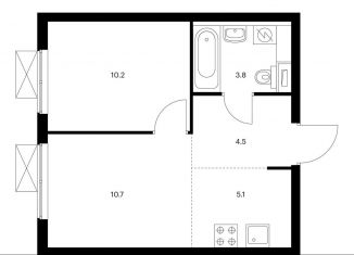 Продажа 2-комнатной квартиры, 34.3 м2, Москва, ЖК Большая Очаковская 2