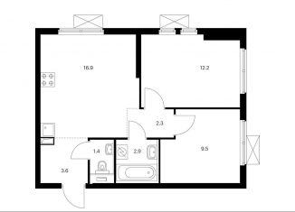 Продается 2-ком. квартира, 48.8 м2, Москва, метро Коломенская