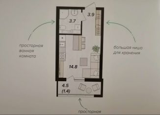 Продажа квартиры студии, 27 м2, Новороссийск, улица Ф.Я. Бурсака, 82