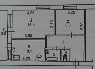 Продается 2-ком. квартира, 44.3 м2, поселок Реконструктор, улица Ленина, 14