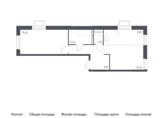 1-комнатная квартира на продажу, 49.1 м2, Красногорск, жилой комплекс Квартал Строгино, к2
