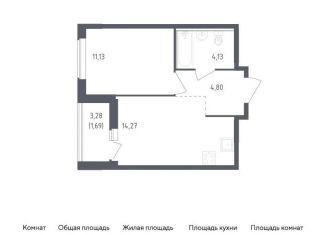 Продаю однокомнатную квартиру, 36 м2, деревня Новосаратовка