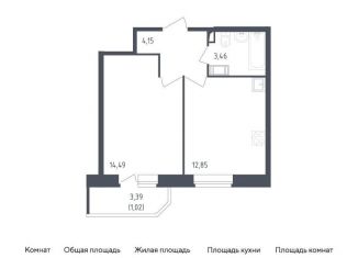 Продаю однокомнатную квартиру, 36 м2, Санкт-Петербург, жилой комплекс Живи в Рыбацком, 5, ЖК Живи в Рыбацком