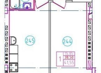 Однокомнатная квартира на продажу, 41.6 м2, Шахты, переулок Бродского, 10
