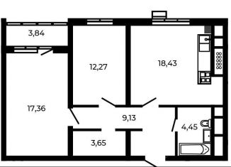 Продажа 2-комнатной квартиры, 67.2 м2, Владимирская область, улица Благополучия, 2к2