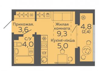 Продажа квартиры студии, 24.3 м2, Свердловская область