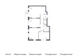 3-комнатная квартира на продажу, 70.4 м2, Виллозское городское поселение