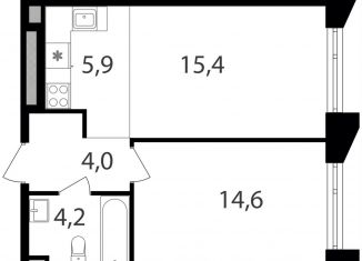 Продам 1-комнатную квартиру, 44.1 м2, Москва, жилой комплекс Петровский Парк 2, к1, станция Гражданская