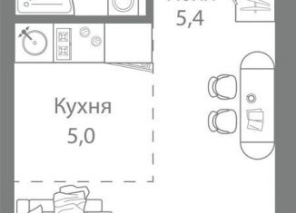 Квартира на продажу студия, 30.1 м2, Москва, метро Молодёжная