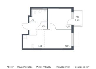 Продается однокомнатная квартира, 35.9 м2, деревня Мисайлово, микрорайон Пригород Лесное, к18