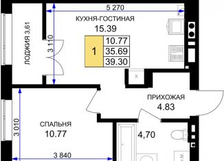 Продам 1-ком. квартиру, 39.3 м2, Гурьевск