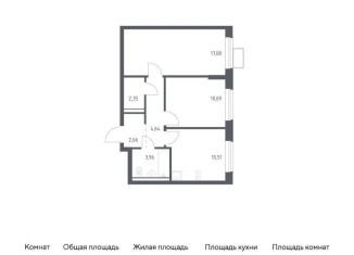 2-комнатная квартира на продажу, 51.9 м2, посёлок Жилино-1, жилой комплекс Егорово Парк, к3.1, ЖК Егорово Парк