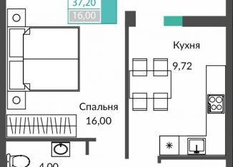 Продажа 1-ком. квартиры, 37.2 м2, Крым
