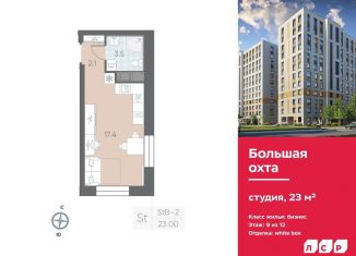 Продам квартиру студию, 23 м2, Санкт-Петербург, муниципальный округ Большая Охта