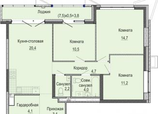 Продается 3-комнатная квартира, 75.7 м2, Ижевск