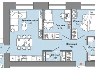 Продажа трехкомнатной квартиры, 52 м2, Кировская область