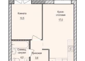 Продаю однокомнатную квартиру, 35.1 м2, село Первомайский