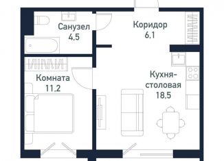 Продаю 1-комнатную квартиру, 40.3 м2, Челябинская область, Ласковая улица, 1