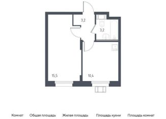 1-ком. квартира на продажу, 32.3 м2, Московская область, жилой комплекс Люберцы 2020, к67