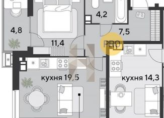 Продажа 1-ком. квартиры, 47.4 м2, Краснодар, Прикубанский округ