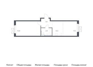 Продается однокомнатная квартира, 48.4 м2, Московская область