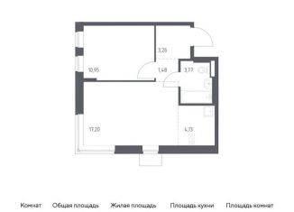 Продам 1-комнатную квартиру, 40.8 м2, Москва, жилой комплекс Подольские Кварталы, к3