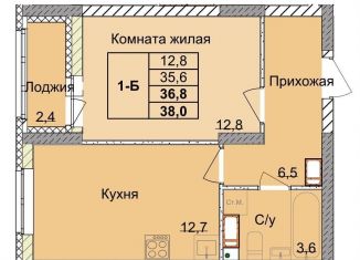 Продажа 1-комнатной квартиры, 36.8 м2, Нижний Новгород, метро Ленинская, 1-я Оранжерейная улица, 16