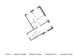 Трехкомнатная квартира на продажу, 74.3 м2, Москва, жилой комплекс Эко Бунино, 14.2