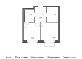 Продается 1-комнатная квартира, 35.9 м2, посёлок Мирный, жилой комплекс Томилино Парк, к6.1