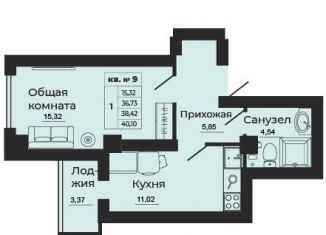 Продаю однокомнатную квартиру, 40.1 м2, Батайск, улица 1-й Пятилетки, 2А