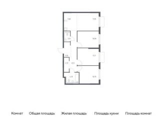 Продается 3-ком. квартира, 71.5 м2, Московская область, Каширское шоссе - Молоково - Андреевское