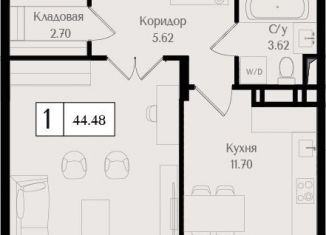 Продаю 1-комнатную квартиру, 44.5 м2, Москва, метро Преображенская площадь