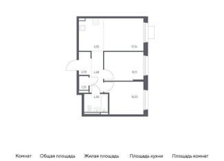 Продается 2-ком. квартира, 51.9 м2, Московская область, жилой комплекс Прибрежный Парк, 10.2