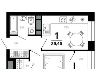 Продам 1-комнатную квартиру, 29.5 м2, Рязань