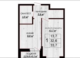 Продаю 1-комнатную квартиру, 36 м2, Краснодар, Тепличная улица