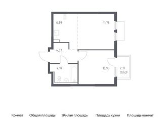 Продается однокомнатная квартира, 38.4 м2, деревня Мисайлово, Каширское шоссе - Молоково - Андреевское
