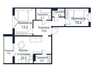 Продаю 2-ком. квартиру, 64.6 м2, Челябинская область