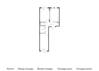 Продам двухкомнатную квартиру, 59 м2, село Остафьево, жилой комплекс Остафьево, к16