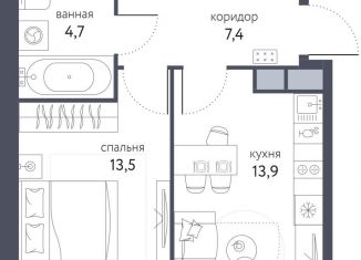 Продается однокомнатная квартира, 39.5 м2, Москва, район Метрогородок, Тагильская улица, 4В