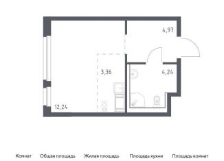 Квартира на продажу студия, 24.8 м2, Колпино, ЖК Новое Колпино