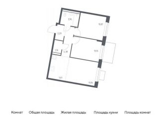 Продается 2-ком. квартира, 52.3 м2, поселение Марушкинское, жилой комплекс Квартал Западный, 6