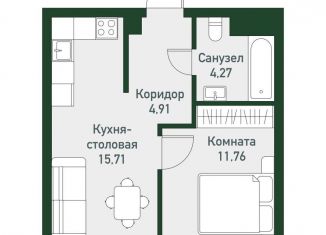Продается 2-ком. квартира, 36.7 м2, Челябинская область