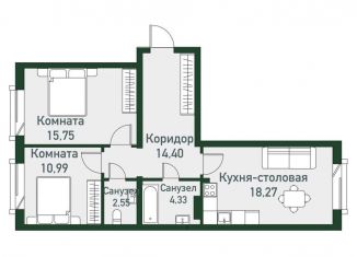 Продаю 3-ком. квартиру, 66.3 м2, Челябинская область