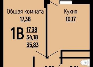 Продается однокомнатная квартира, 35.8 м2, Краснодар, Заполярная улица, 39к7, микрорайон Славянский