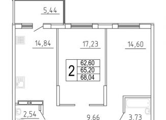 Продажа двухкомнатной квартиры, 67.6 м2, Самара, улица Дыбенко, 5, метро Спортивная