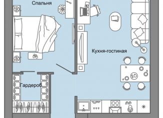 2-ком. квартира на продажу, 46 м2, село Первомайский, улица Строителя Николая Шишкина, 11/4, ЖК Знак