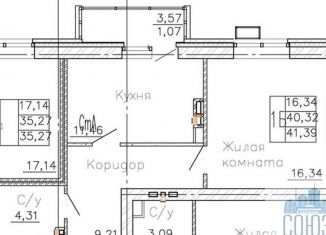 Продажа однокомнатной квартиры, 41.4 м2, Воронежская область, Кленовая улица, 4