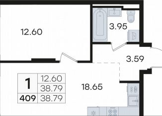Продам 1-комнатную квартиру, 38.8 м2, Нижегородская область